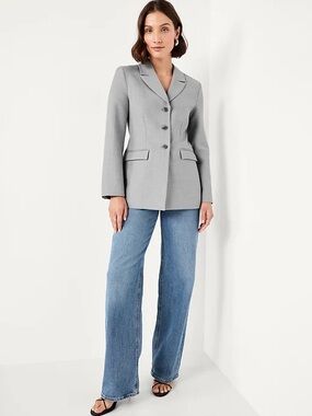 Old Navy Fitted Button-Front Blazer
